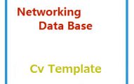 Networking Data Base CV Template