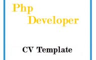 Php Developer Cv Template