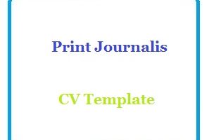 Print Journalis CV Template