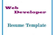 Web Developer Resume Template