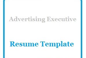 Advertising Executive Resume Template