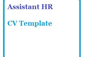 Assistant HR CV Template
