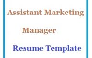 Assistant marketing manager Resume template