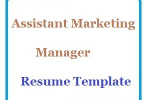Assistant marketing manager Resume template