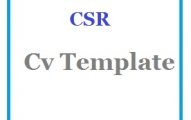 CSR Cv Template