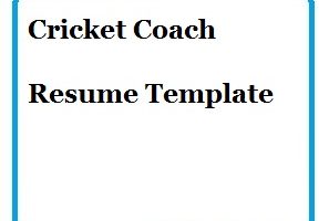 Cricket Coach Resume Template-01