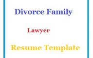 Divorce Family Lawyer Resume Template