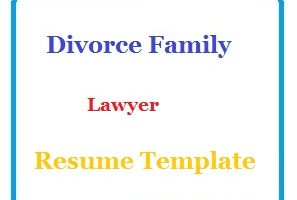 Divorce Family Lawyer Resume Template