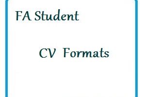 FA Student CV Formats