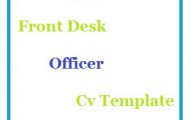 Front Desk Officer Cv Template