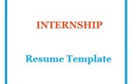 INTERNSHIP Resume Template