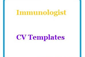 Immunologist CV Templates