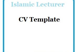 Islamic Lecturer CV Template