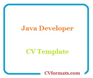 Java Developer CV Template