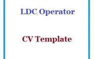 LDC Operator CV Template