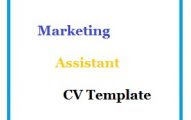 Marketing Assistant CV Template