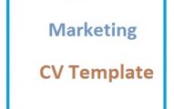 Marketing CV Template