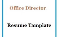 Office Director Resume Tamplate