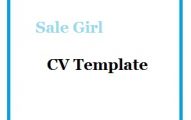 Sale Girl CV Template