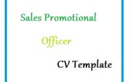 Sales Promotional Officer CV Template