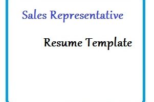 Sales Representative Resume Template