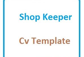 Shop Keeper Cv Template