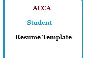 ACCA Student Resume Template